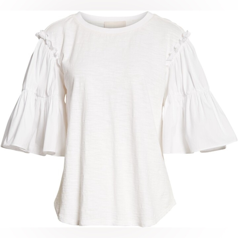 Cinq à Sept Hailey Ruffle Sleeve Top sz S - Picture 2 of 7